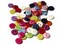 75 9mm Mixed Color Flat Round Buttons Plastic Two Hole Buttons